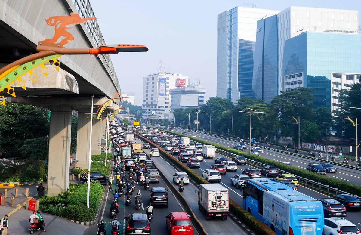 FOTO: Libur lebaran Usai, Jakarta kembali Macet