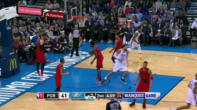 VIDEO : GAME RECAP NBA 2017-2018, Blazers 117 vs Thunder 106