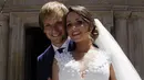 Pasangan baru menikah, Ivan Rakitic asal Barcelona dan Raquel Mauri. (Instagram)