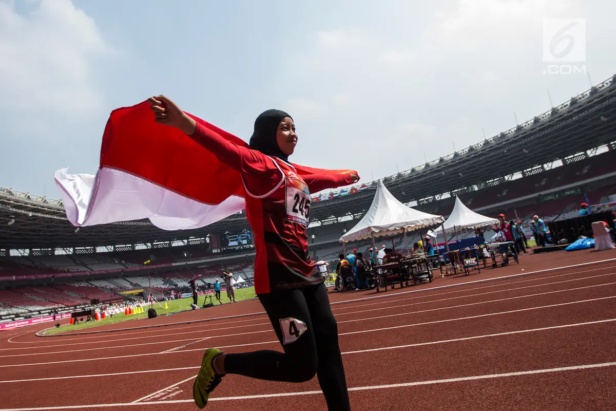 Atletik Kembali Berjaya, Karisma Evi Tiarani Sukses Meraih Emas Asian Para Games 2018