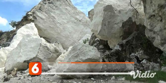 VIDEO: Tambang Batu Kapur di Tuban Runtuh, Tak Ada Korban Jiwa