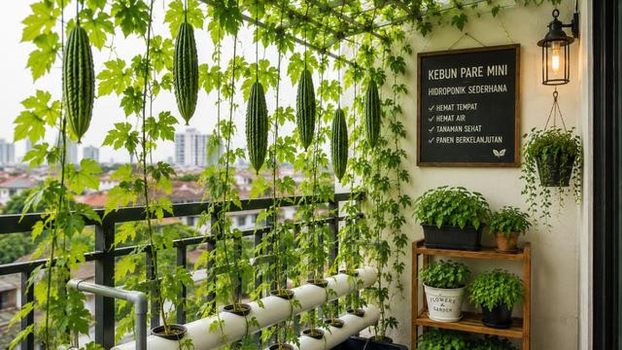 7 Inspirasi Kebun Pare Mini di Balkon Rumah yang Produktif dan Hemat Tempat