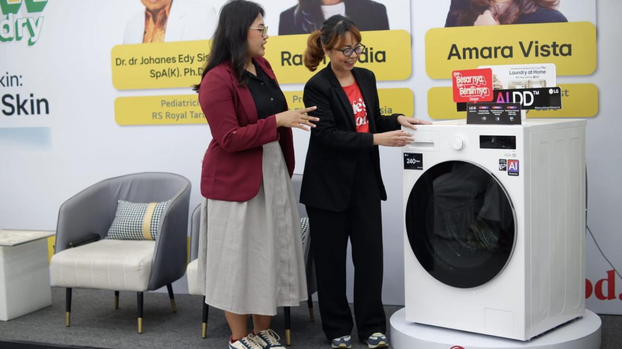 LG Kenalkan Inovasi Mesin Cuci AI untuk Pencucian Lebih Higienis