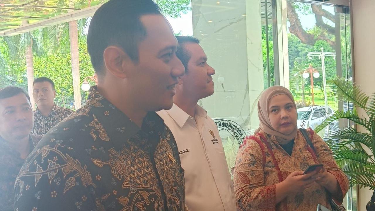 AHY Temui Airlangga di Kantor Kemenko Perekonomian, Minta Arahan soal Tugas Menteri ATR/BPN