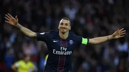 Zlatan memberikan dua Piala Prancis dan empat kali juara Ligue 1. Pada tahun 2016, Zlatan bergabung dengan Man United dengan status bebas transfer dan berhasil mencetak 17 gol di Premier League. (AFP/Ian Kington)