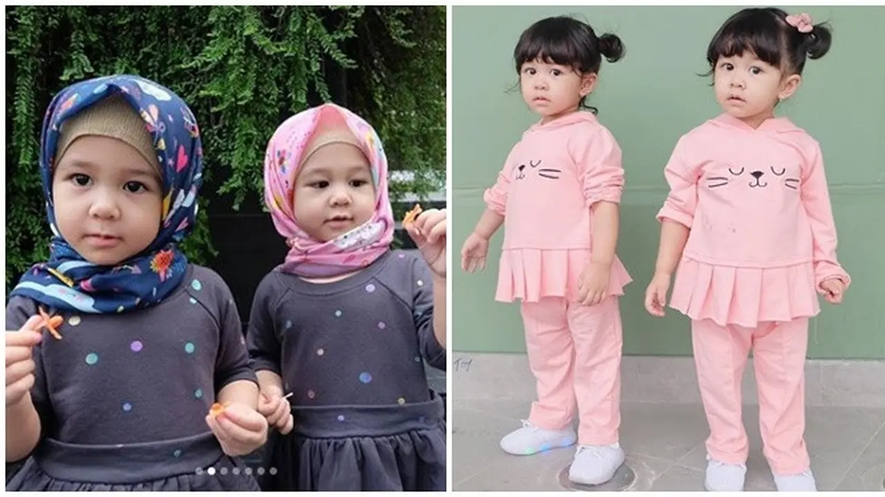 Potret Kelakuan Anak Kembar Ini Bikin Gemas, Cantik dan Lucu