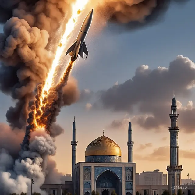 ILustrasi Rudal Sejjil (Created by Meta AI)