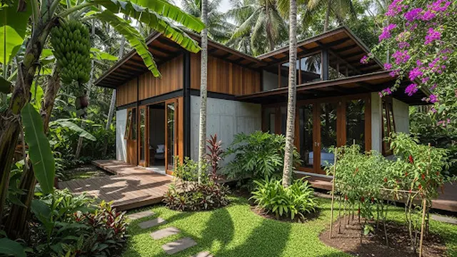 Rumah Kayu Asimetris dengan Sentuhan Industrial