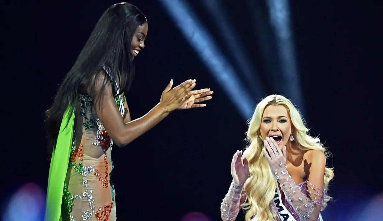 Ini menjadi kemenangan perdana untuk Denmark dalam sejarah penyelenggaraan Miss Universe. (CARL DE SOUZA/AFP)