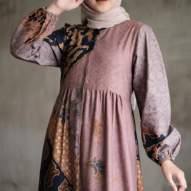 Gamis Batik Ibu-Ibu Umur 50