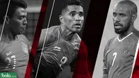 Persaingan Striker di Timnas Era Baru Bima Sakti Dedik Setiawan, Beto Goncalves, Boaz Solossa (Bola.com/Adreanus Titus)