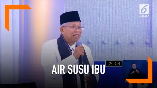 Dalam debat cawapres, Ma'ruf Amin ungkap betapa pentingnya air susu ibu khususnya bagi penderita stunting.