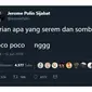 Tebakan Receh Ala Jeremo Polin Ini Lucu Tapi Juga Bikin Kesel (sumber:Twitter/@JeromePolin)