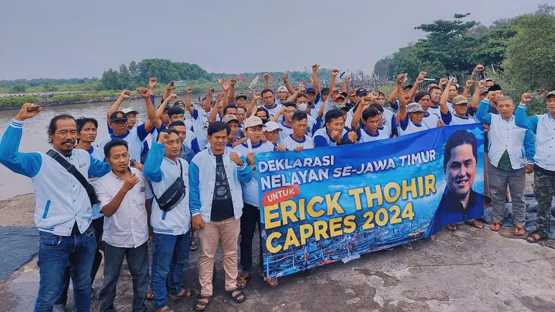 Nelayan di Jatim dukung Erick Thohir maju Pilpres 2022. (Ist)