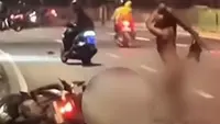 Pria Bugil Mengamuk, Pukul Pengendara Motor di Lenteng Agung