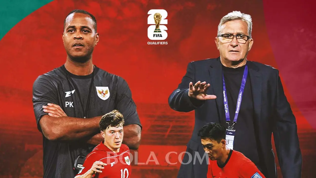 Kualifikasi Piala Dunia 2026 - Timnas Indonesia Vs  China - Ilustrasi Duel Pelatih dan Pemain