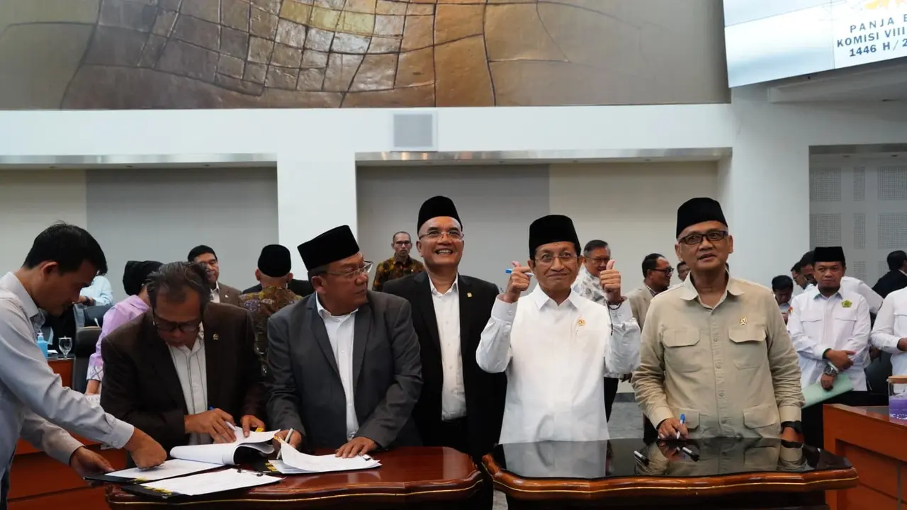 Kementerian Agama dan Komisi VIII DPR menyepakati Biaya Penyelenggaraan Ibadah Haji (BPIH) 1446 H/2025 M turun jika dibandingkan dengan biaya haji 2024 (Istimewa)