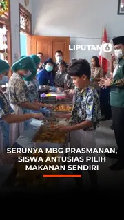 Serunya MBG Prasmanan, Siswa Antusias Pilih Makanan Sendiri
