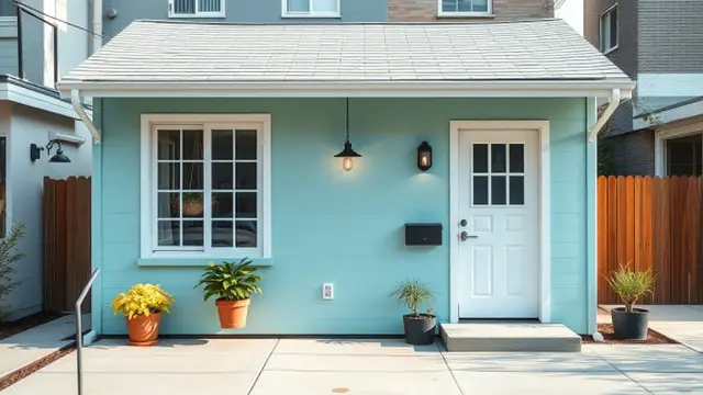 Rumah Minimalis Biru Telur Asin dan Putih