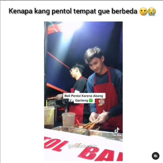 Viral Penjual Bakso Pentol Ganteng Bikin Warganet 