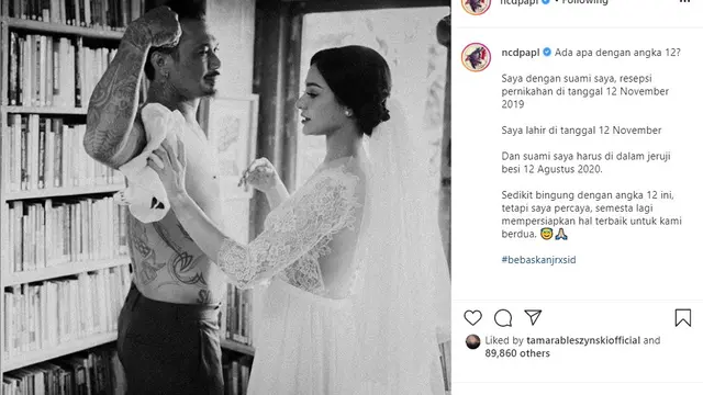 Jerinx SID - Nora Alexandra (Foto: Instagram/@ncdpapl)