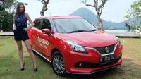 Suzuki Baleno hatchback meramaikan pasar nasional. (Septian/Liputan6.com)