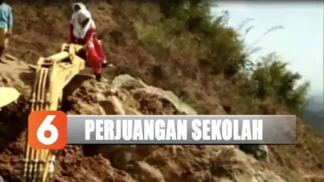 Ngeri, Begini Perjuangan Siswi SMP Pacitan untuk ke Sekolah