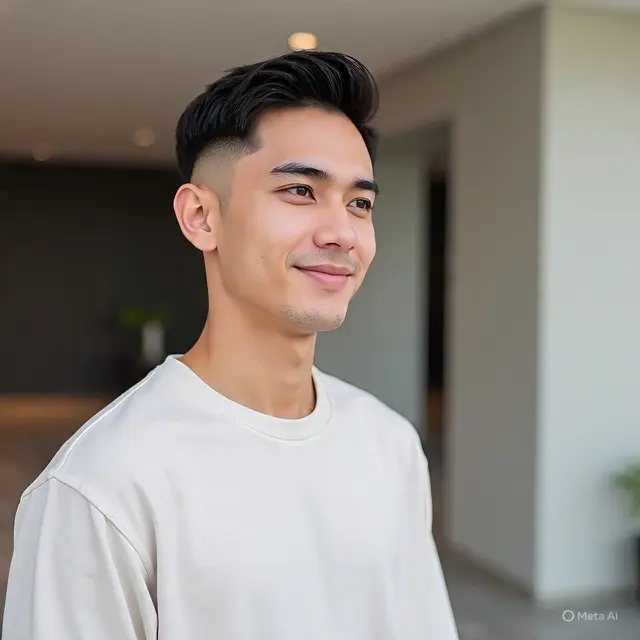 Model Rambut Pria Muka Bulat