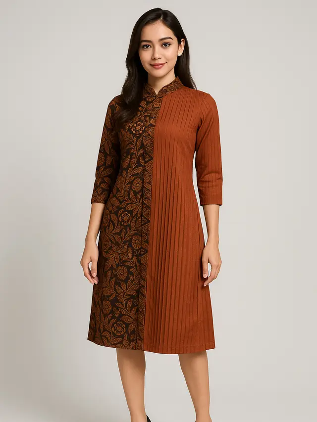 Model Batik Tunik Slimfit Wanita Terbaru