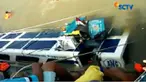 Kapal Cepat Anugrah Express yang berlayar dari Dermaga Tanjung Selor menuju Pulau Tarakan terbalik setelah tali kapal lepas.