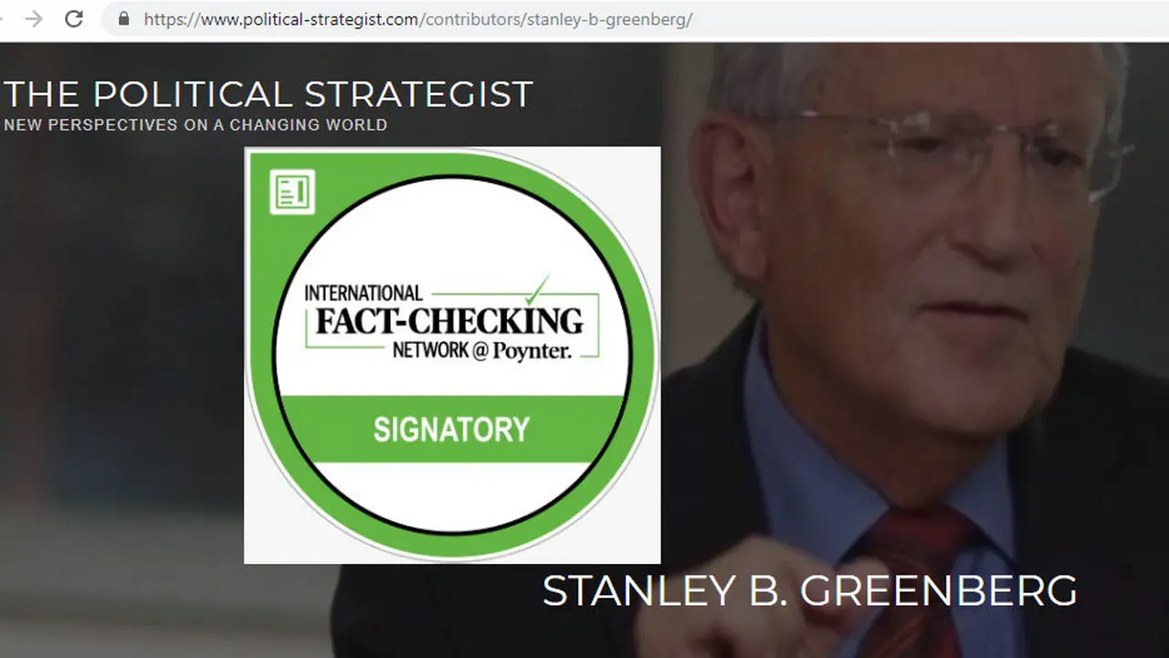 Cek Fakta - Ahli Strategi Politik AS Stanley Greenberg