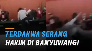 Kasus terdakwa yang serang hakim di Banyuwangi akhirnya divonis 3 tahun.