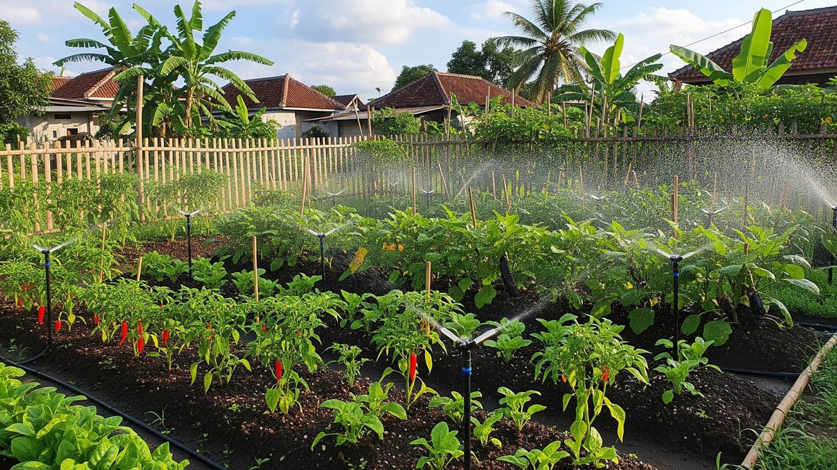 Cara Bikin Sprinkler Mini untuk Kebun Sayur di Rumah, Hemat Air dan Praktis