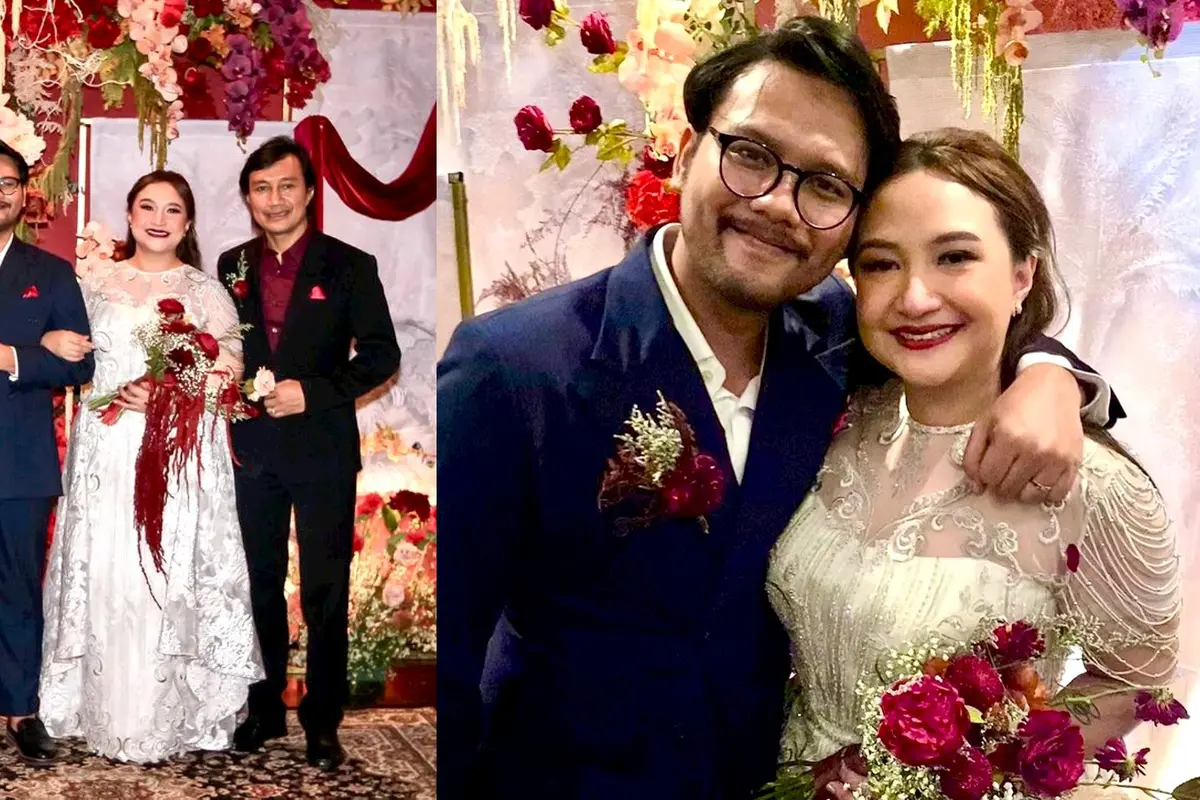 6 Gaya Chika Anak Katon Bagaskara Bergaun Lace Sederhana Saat Menikah dengan Kekasihnya