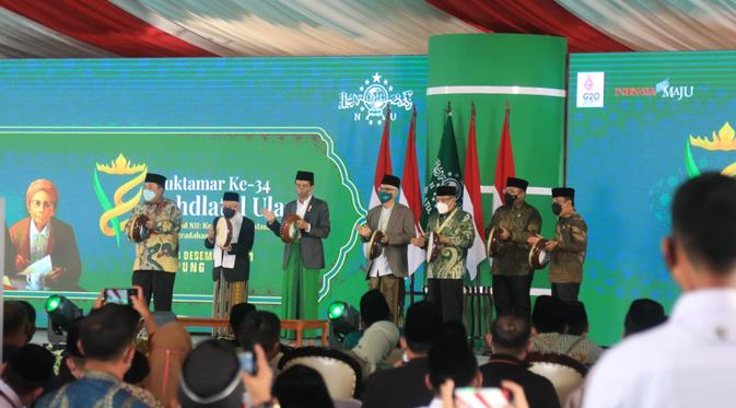 Presiden Jokowi menghadiri Muktamar NU di Lampung. (Ist)