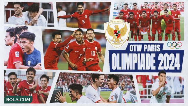 Kolase - Ilustrasi Timnas Indonesia U-23 OTW Olimpiade Paris 2024