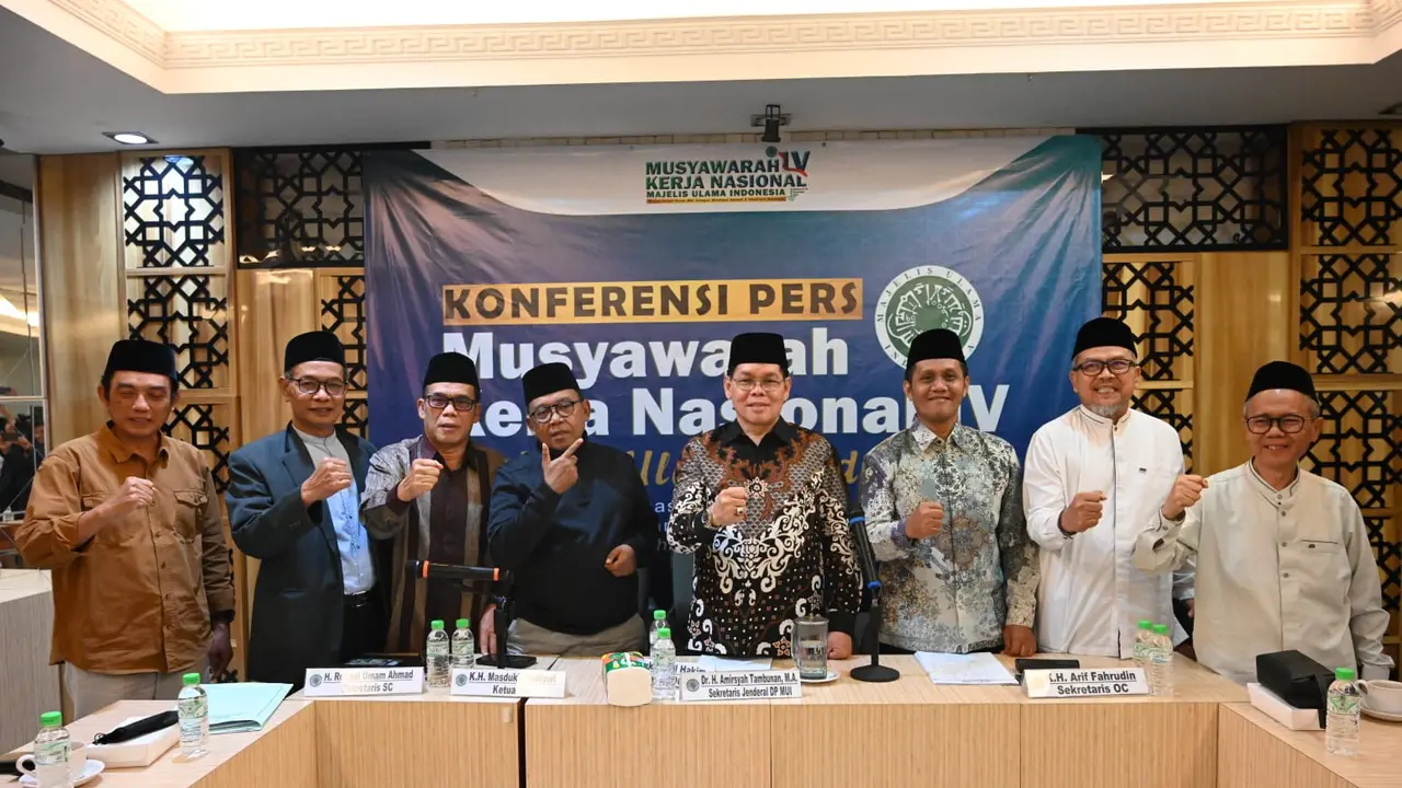 Konfrensi Pers jelang Mukernas IV di Kantor Dewan Syariah Nasional (DSN) MUI, Jalan Dempo, Menteng, Jakarta Pusat, Jumat (14/12/2024) (Istimewa)