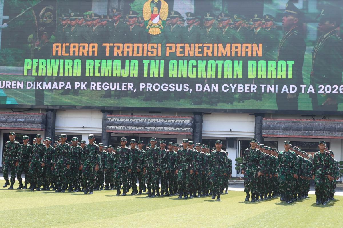 FOTO: Wakasad Pimpin Penerimaan Perwira Remaja TNI AD Tahun 2026