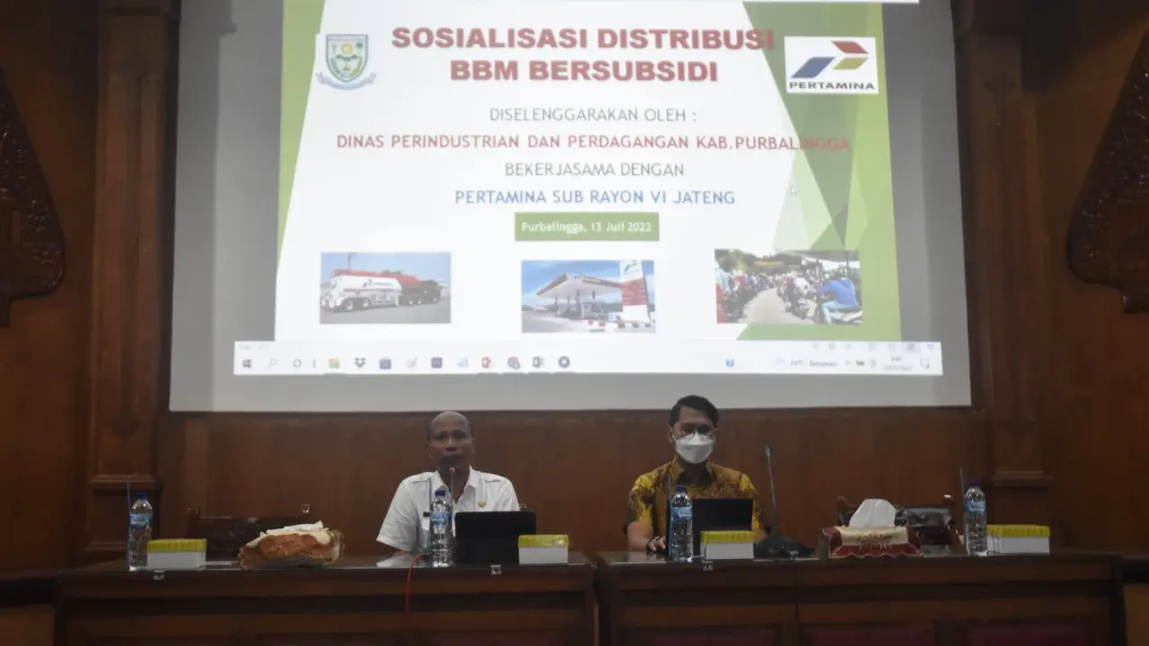 Sosialisasi subsidi tepat MyPertamina di Purbalingga, Jawa Tengah. (Foto: Liputan6.com/Kominfo PBG)