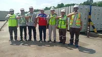 Seremoni Produksi Terakhir Slab Track kereta cepat Jakarta-Bandung pada Rabu (18/5/2022).