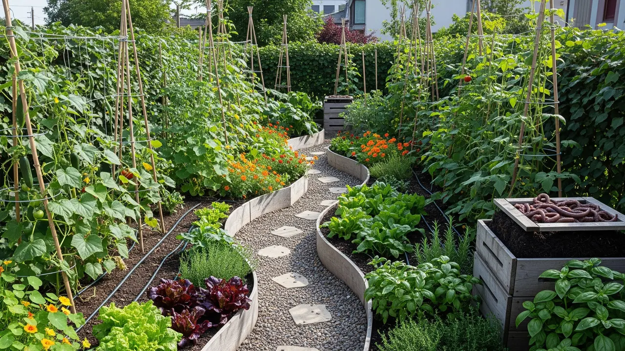 Desain Edible Garden di Lahan Sempit dengan Teknik Tumpang Sari Modern/Gemini AI