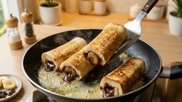 Resep Roti Tawar Gulung Isi Pisang Cokelat