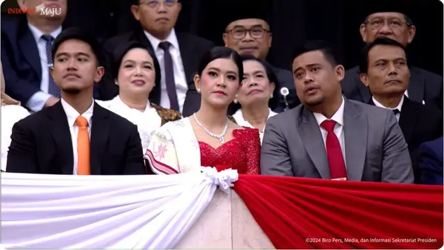 7 Potret Keluarga Jokowi Hadiri Pelantikan Prabowo-Gibran, Erina Gudono Absen