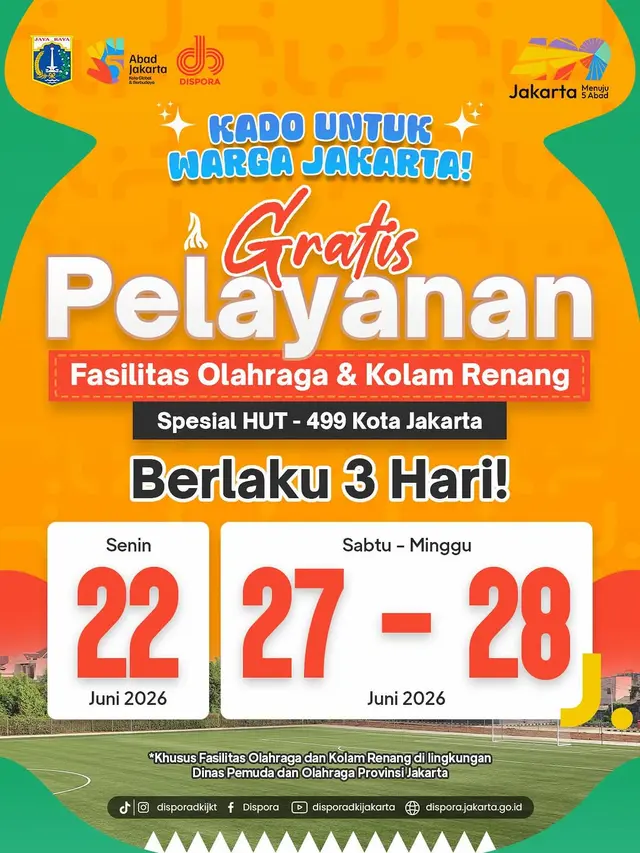 10. Fasilitas Olahraga dan Kolam Renang Gratis