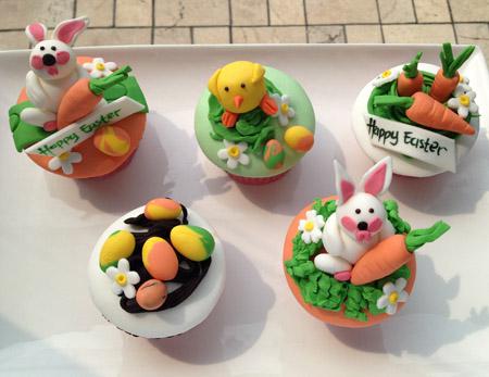 Easter cupcakes dengan bentuk lucu dan unik | copyright Cafe Gran Via