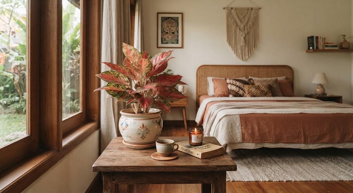 Tanaman yang tetap hidup di kamar dengan cahaya minim dan mudah dirawat untuk percantik ruangan model aglaonema