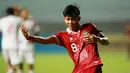 Pemain berusia 15 tahun itu mengaku spontan melakukan selebrasi ala Bepe, sapaan karib Bambang Pamungkas, lantaran pernah menjadi tandem ayahnya saat masih aktif bermain. (Bola.com/M Iqbal Ichsan)
