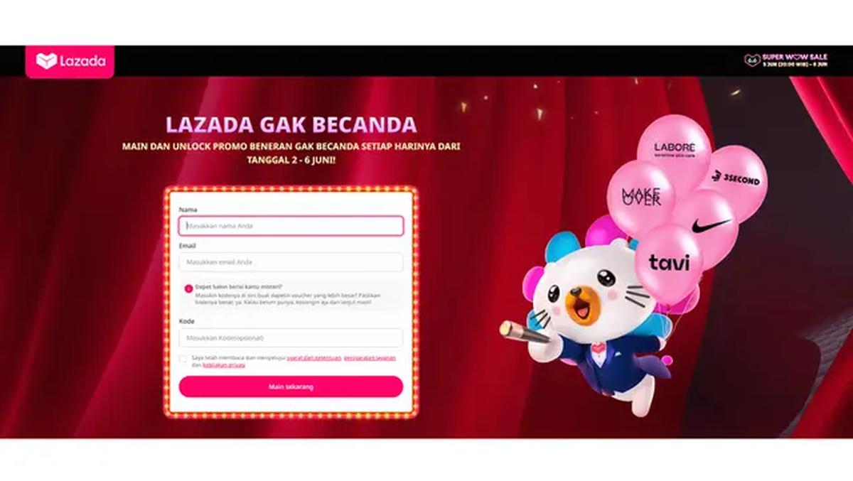 Microsite: lazada-gak-becanda.com