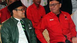 Selain para kader PKB se-Indonesia, tokoh partai koalisi pemenangan   Jokowi-JK juga tampak hadir, salah satunya Tjahjo Kumolo   (Liputan6.com/Aditia Saputra)