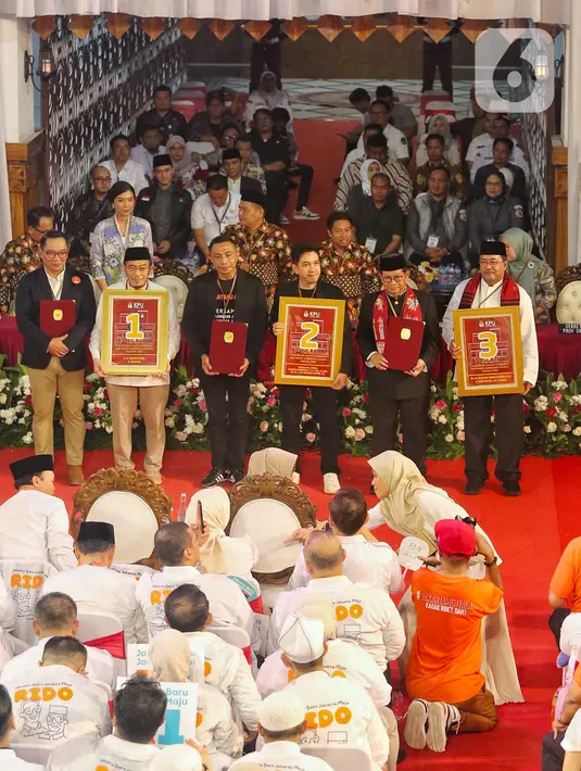 Pengundian nomor urut dilakukan dalam sidang rapat pleno terbuka. (Liputan6.com/Angga Yuniar)
